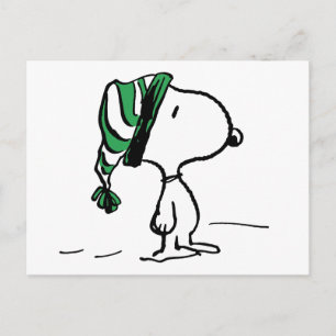 Jordnötter   Snoopy Grönt Snö Cap Vykort