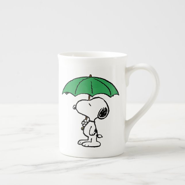 Jordnötter | Snoopy Grönt Umbrella Benporslin Mugg (Höger)