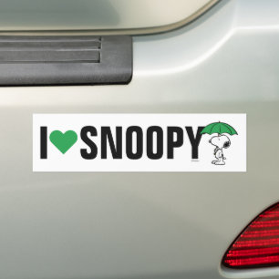 Jordnötter Snoopy Grönt Umbrella Bildekal