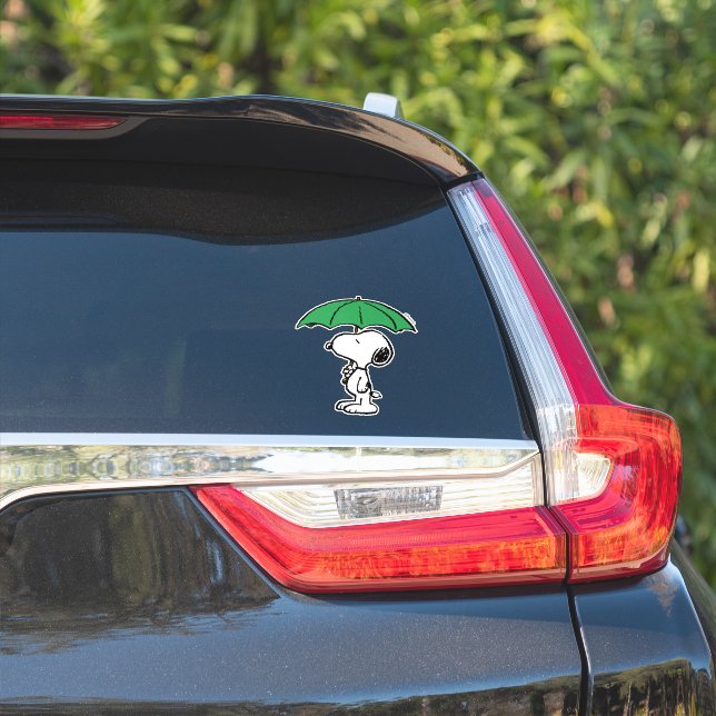 Jordnötter | Snoopy Grönt Umbrella Klistermärken (Bilsidan)
