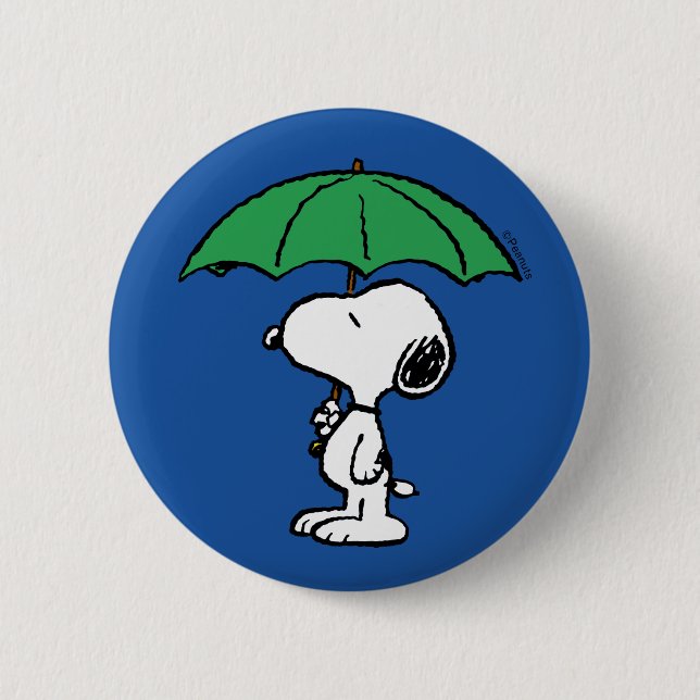 Jordnötter | Snoopy Grönt Umbrella Knapp (Framsida)