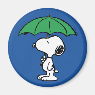 Jordnötter Snoopy Grönt Umbrella Magnet