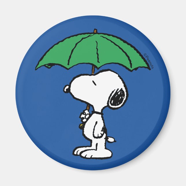 Jordnötter | Snoopy Grönt Umbrella Magnet (Framsidan)
