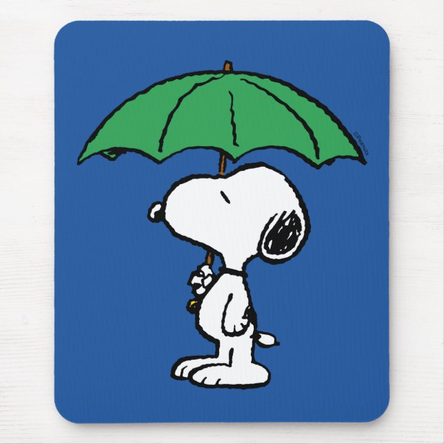 Jordnötter | Snoopy Grönt Umbrella Musmatta (Framsidan)