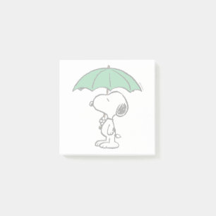 Jordnötter Snoopy Grönt Umbrella Post-it Block