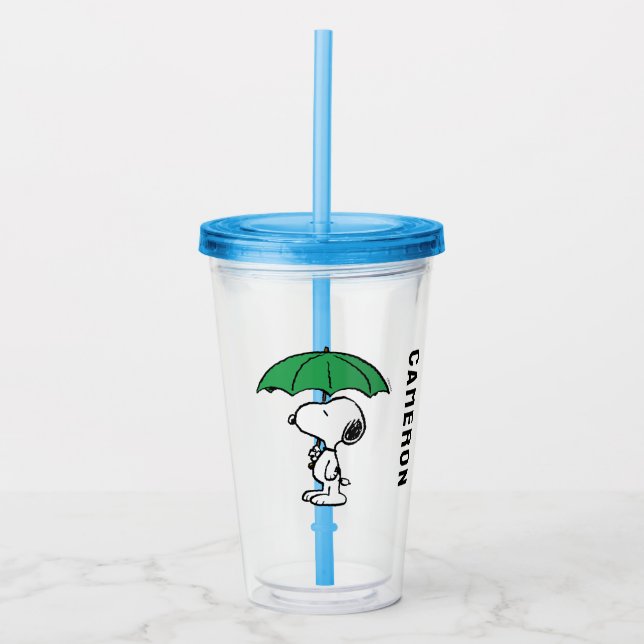 Jordnötter | Snoopy Grönt Umbrella Take Away Mugg (Framsida)