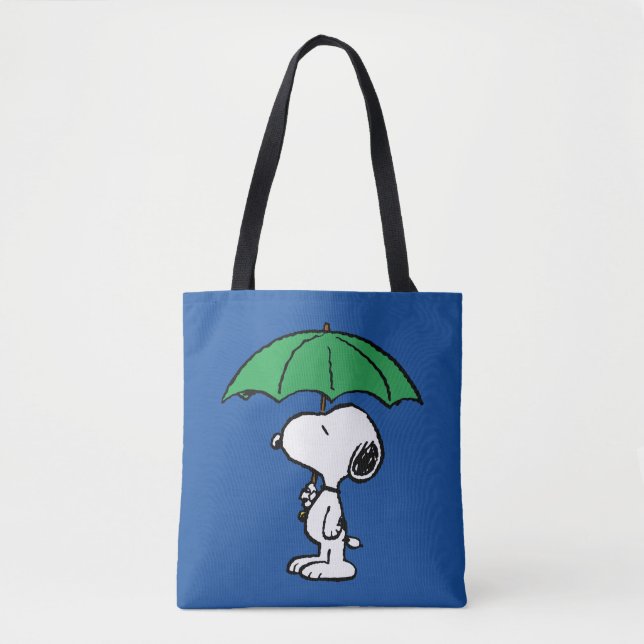Jordnötter | Snoopy Grönt Umbrella Tygkasse (Framsida)