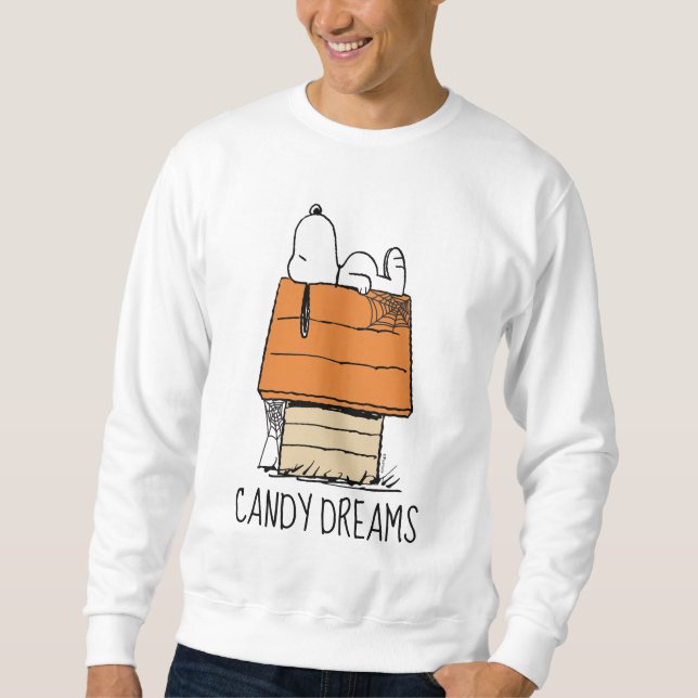 Jordnötter | Snoopy Halloween Nap Lång Ärmad Tröja (Framsida)