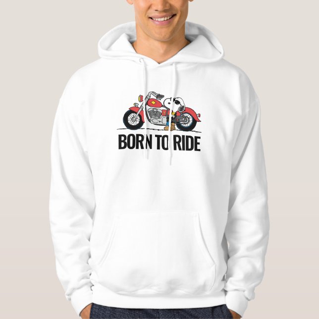 Jordnötter | Snoopy & Hans motorcykel Hoodie (Framsida)
