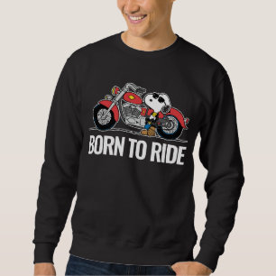 Jordnötter Snoopy & Hans motorcykel Lång Ärmad Tröja