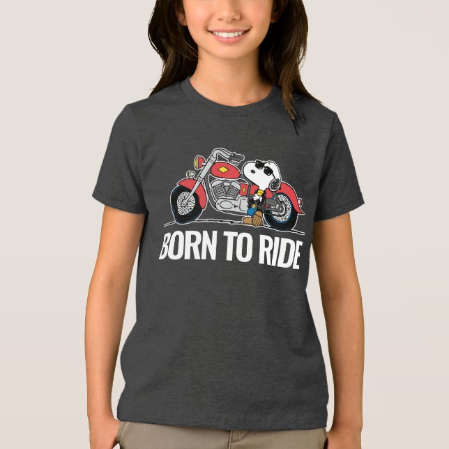 Jordnötter | Snoopy & Hans motorcykel T Shirt (Framsida)