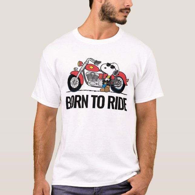 Jordnötter | Snoopy & Hans motorcykel T Shirt (Framsida)