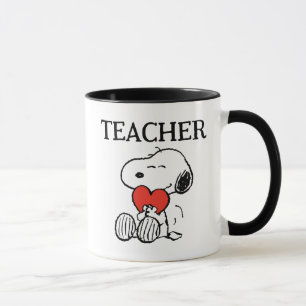Jordnötter Snoopy Heart Hug Teacher Mugg