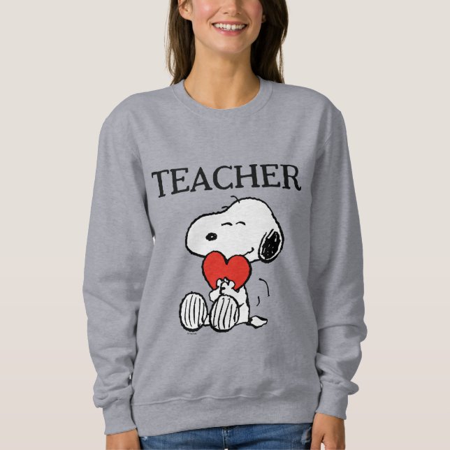 Jordnötter | Snoopy Heart Hug Teacher T Shirt (Framsida)