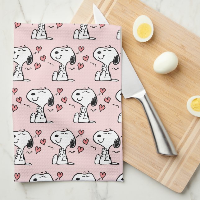 Jordnötter | Snoopy Hearts Kökshandduk (Vikt i Fjärdedel)