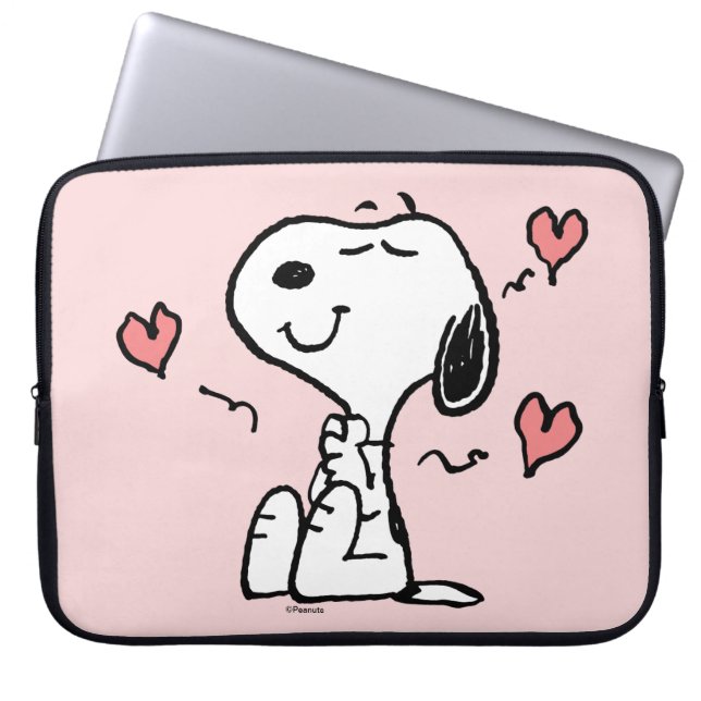 Jordnötter | Snoopy Hearts Laptop Fodral (Framsidan)
