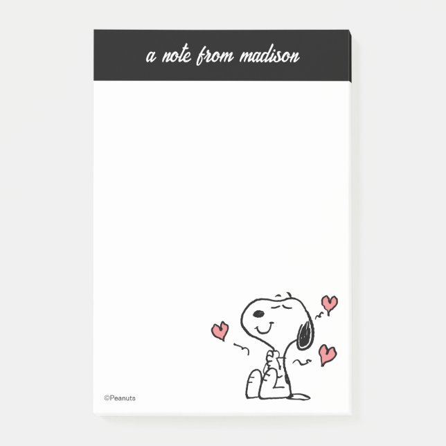 Jordnötter | Snoopy Hearts Post-it Block (Framsida)