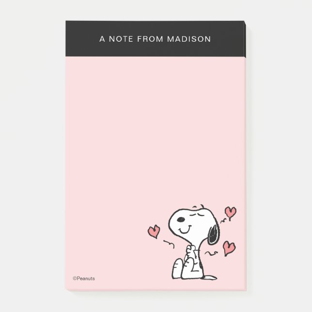 Jordnötter | Snoopy Hearts Post-it Block (Framsida)