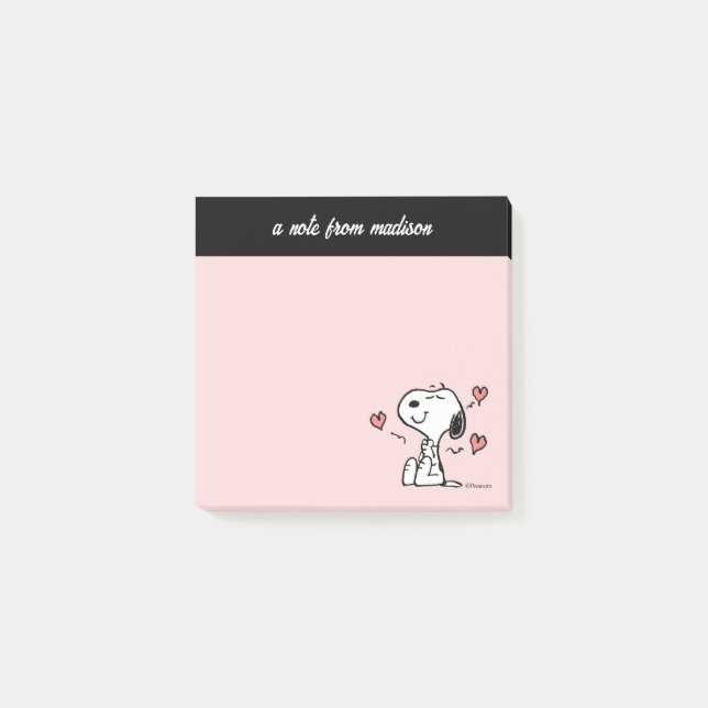 Jordnötter | Snoopy Hearts Post-it Block (Framsida)