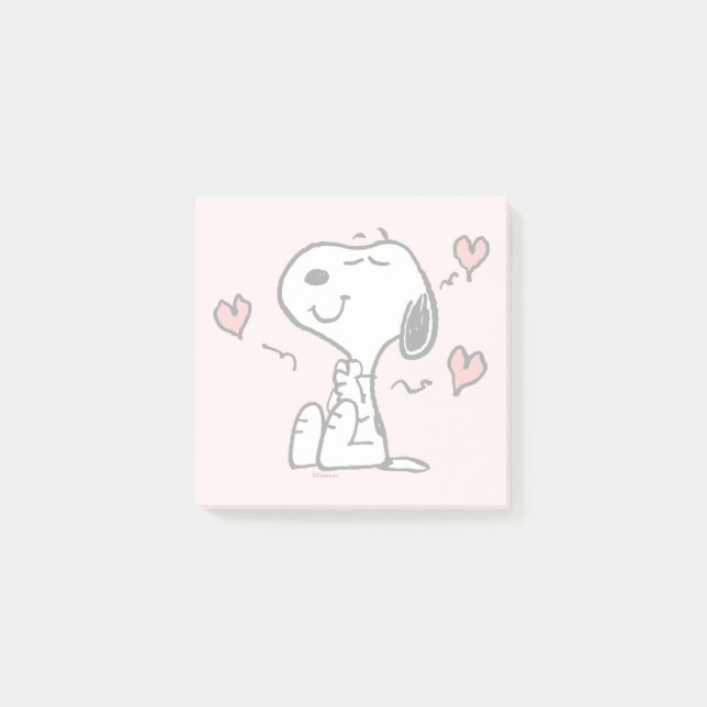 Jordnötter | Snoopy Hearts Post-it Block (Framsida)