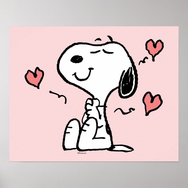 Jordnötter | Snoopy Hearts Poster (Framsidan)
