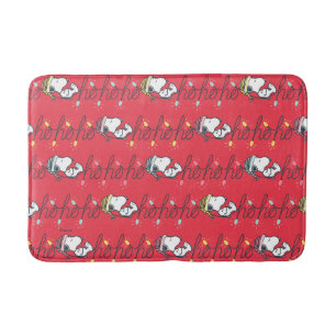 Jordnötter Snoopy Helgdag Ho Ho Ho Helgdag Mönst Badrumsmatta