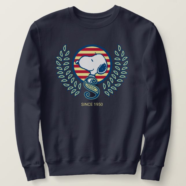 Jordnötter | Snoopy Heraldry Lång Ärmad Tröja (Design framsida)