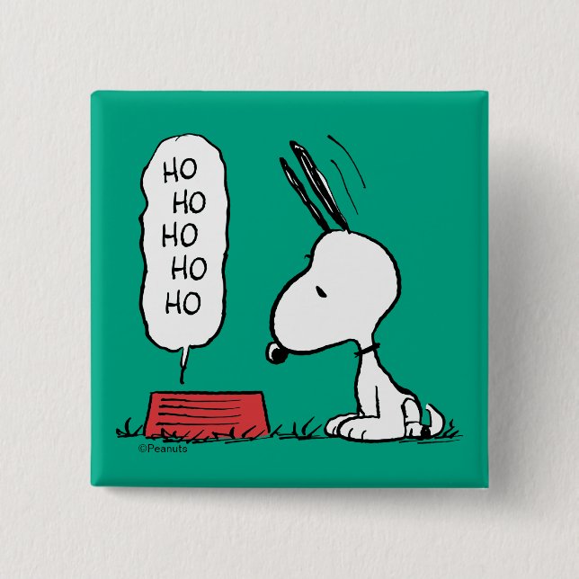 Jordnötter | Snoopy Ho Ho Ho Food Dish Knapp (Framsida)