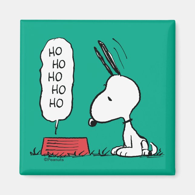 Jordnötter | Snoopy Ho Ho Ho Food Dish Magnet (Framsidan)