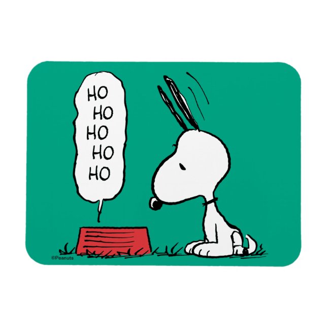 Jordnötter | Snoopy Ho Ho Ho Food Dish Magnet (Horisontell)