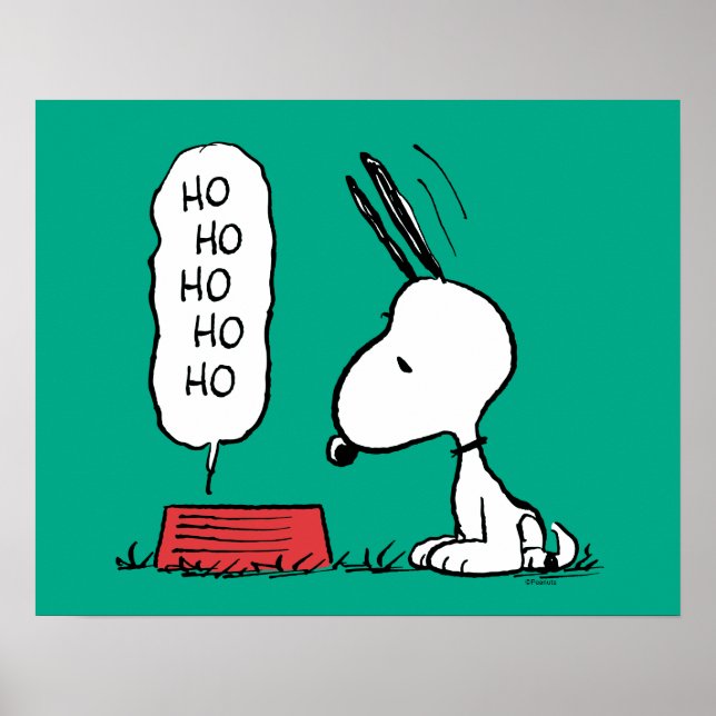 Jordnötter | Snoopy Ho Ho Ho Food Dish Poster (Framsidan)