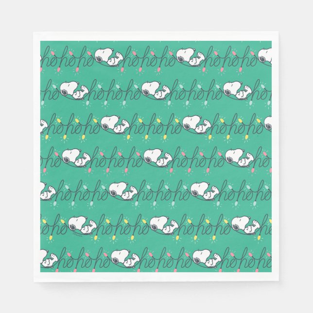 Jordnötter | Snoopy Ho Ho jul Mönster Pappersservett (Framsidan)