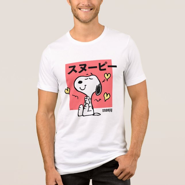 Jordnötter | Snoopy Hug Hearts T Shirt (Framsida)