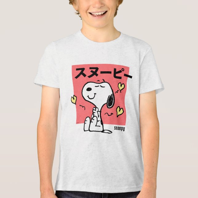 Jordnötter | Snoopy Hug Hearts T Shirt (Framsida)