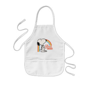 Jordnötter Snoopy I är stolt över mig Barnförkläde