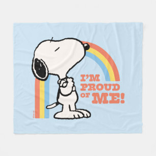 Jordnötter   Snoopy I är stolt över mig Fleecefilt