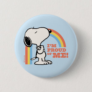 Jordnötter Snoopy I är stolt över mig Knapp