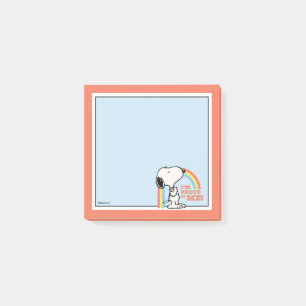 Jordnötter Snoopy I är stolt över mig Post-it Block