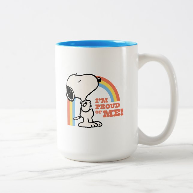 Jordnötter | Snoopy I är stolt över mig Två-Tonad Mugg (Höger)