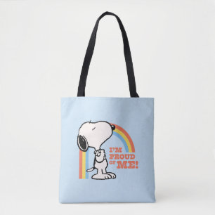 Jordnötter Snoopy I är stolt över mig Tygkasse