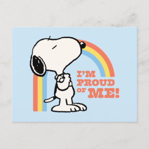 Jordnötter Snoopy I är stolt över mig Vykort
