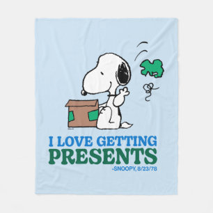 Jordnötter Snoopy I Kärlek Komma Presenter Fleecefilt