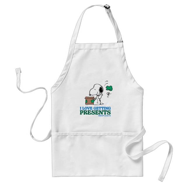 Jordnötter | Snoopy I Kärlek Komma Presenter Förkläde (Framsidan)