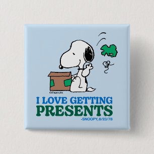 Jordnötter Snoopy I Kärlek Komma Presenter Knapp