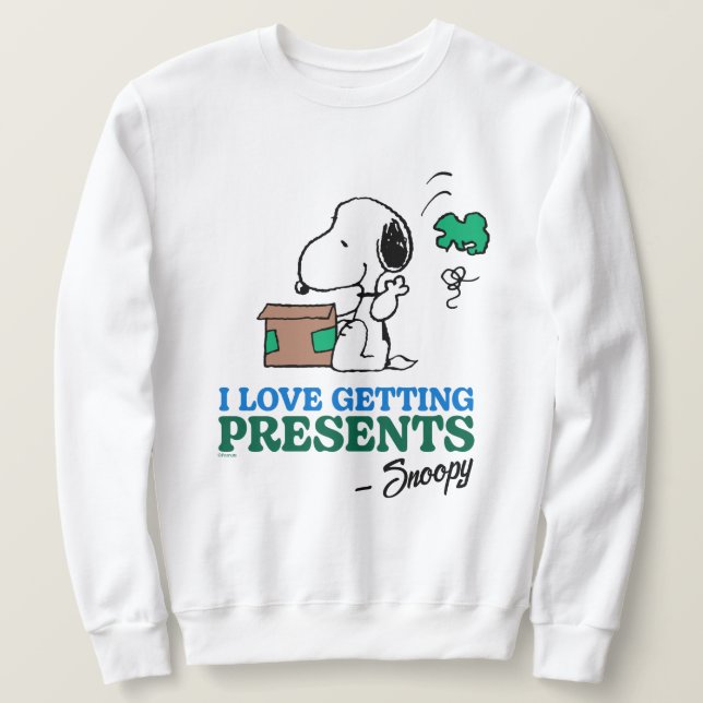 Jordnötter | Snoopy I Kärlek Komma Presenter Lång Ärmad Tröja (Design framsida)