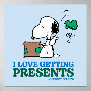 Jordnötter Snoopy I Kärlek Komma Presenter Poster