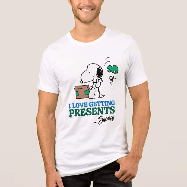 Jordnötter | Snoopy I Kärlek Komma Presenter T Shirt (Framsida)