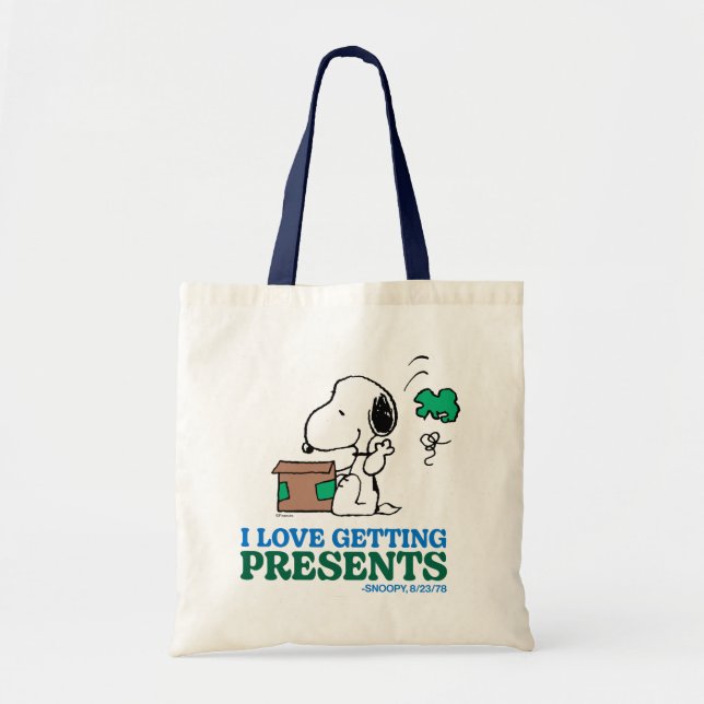 Jordnötter | Snoopy I Kärlek Komma Presenter Tygkasse (Framsidan)