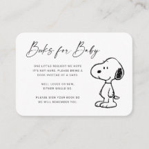 Jordnötter Snoopy - Inbjudan Bokar till Baby
