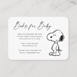 Jordnötter Snoopy - Inbjudan Bokar till Baby